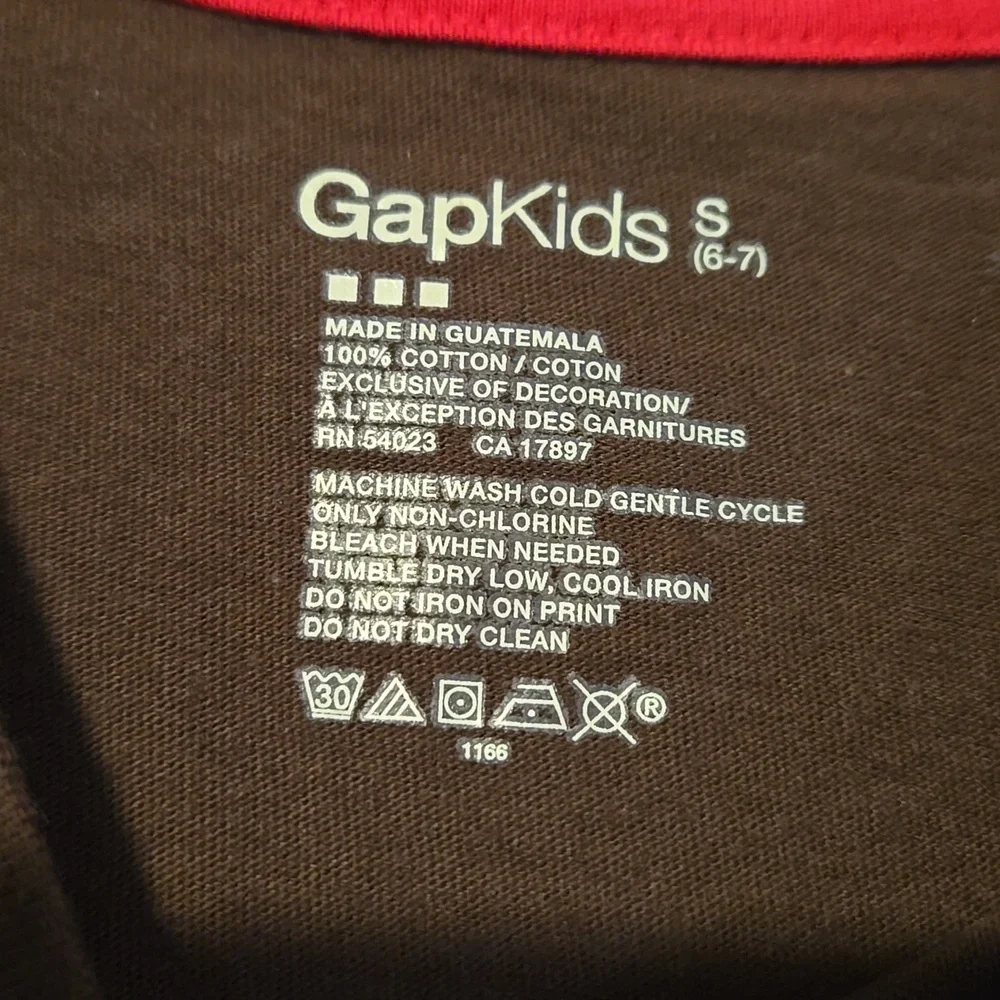 GAP Kids Girls Pink Brown Dot Long Sleeve Shirt Small 6/7 New